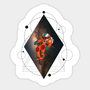 Astronaut and Space Sticker